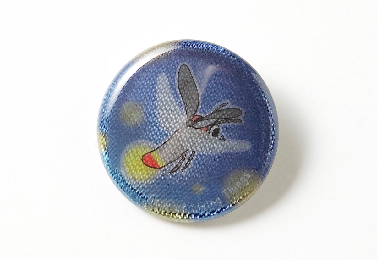 生物園オリジナル】反射で光る！ホタル缶バッジ 2個セット | 生物園